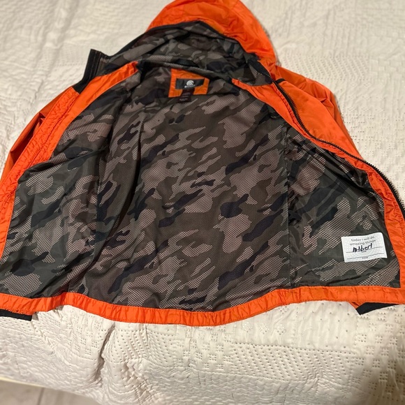 Champion Orange Wind Breaker with Camouflage lining Size M 8/10 ** EUC** - Picture 3 of 6